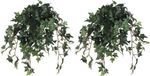 Mica Decorations Hedera klimop kunstplant - 2 stuks - vert - in pot - L45 x B25 x H25 cm