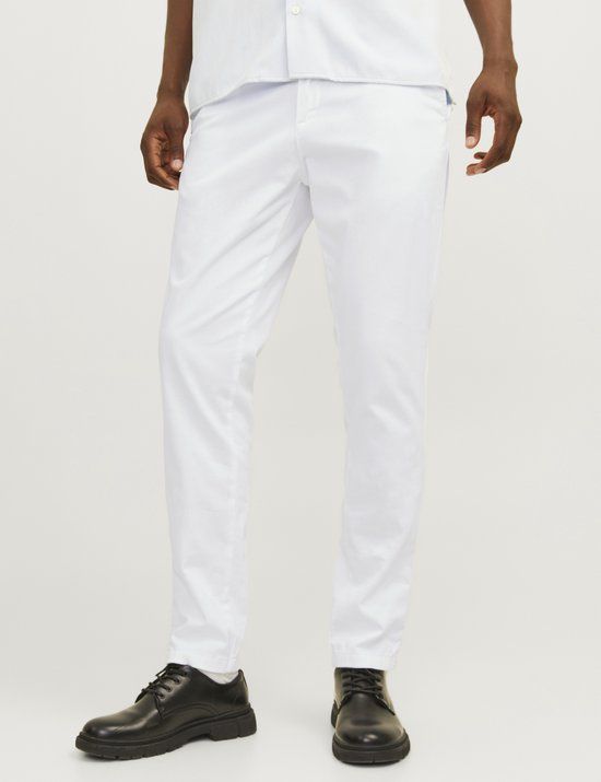 Heren JACK & JONES Marco Bowie slim fit heren chino wit | Maat W32 X L32