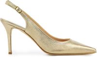 Stefano Lauran Lina Locchi Vrouwen Leren Sandalen L1127 Goud Maat 37