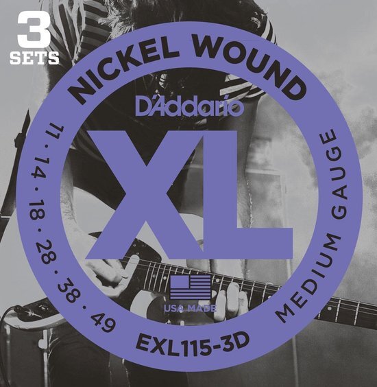 D'ADDARIO Daddario EXL115-3D snarenset voor elektrische gitaar 3 sets