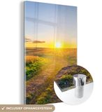 MuchoWow® Glasschilderij 20x30 cm - Acrylglas Schilderij - Zonsondergang - Landschap - Modern
