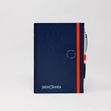 Smemoranda - Dagplanner voor 12 maanden, januari - december 2023 - harde kaft, geruit - middenformaat: 11,2 x 16,4 cm - pen inbegrepen - kleur blauw, P000600