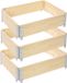 Garronda Bac de culture Bord de palette Lot de 3 80x60x20 cm - Naturel - Bois