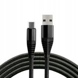 EverActive USB-A/USB-C Kabel 1m, 5A Snel Laden, Zwart
