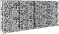 vidaXL Schanskorfmuur met deksels 200x20x85 cm gegalvaniseerd staal