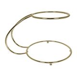PME vergulde taartstandaard met twee niveaus in C-vorm, aluminium, goud, 43 x 30 x 26 cm