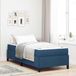 Maison Exclusive Lit à lattes avec sommier intégré, couleur bleu, dimensions 90 x 190 cm, revêtement en tissu