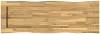 vidaXL - Tafelblad - Glas - Wit - 110 x 40 x 3 cm
