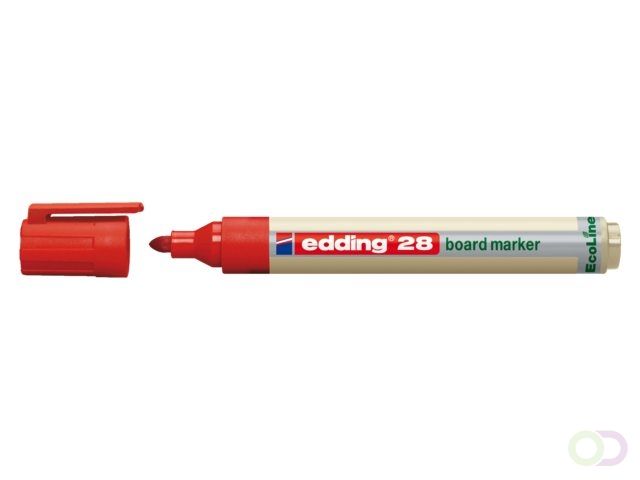 edding Ecoline Viltstift edding 28 whiteboard Eco rond rood 1.5-3mm