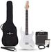 Gear4music LA Elektrische Gitaar, Wit, 10W Gitaarversterker & Accessoireset