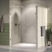 Brauer Void - Porte de douche - 2 pièces - Verre clair - 150 x 200 cm - Réversible - avec porte battante 70 cm - Mural - incl. revêtement en verre - PVD