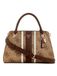 GUESS Noelle II Luxury Satchel Latte Logo / Brown bruine handtas schoudertas
