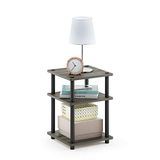 Furinno 15095GYW/BK multifunctioneel rek, eenvoudige montage, Frans eiken, grijs/zwart