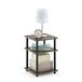Furinno 15095GYW/BK multifunctioneel rek, eenvoudige montage, Frans eiken, grijs/zwart