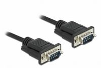 DeLOCK 86575 Seriële kabel Zwart 3 m RS-232 Sub-D9