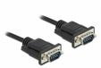 DeLOCK 86575 Seriële kabel Zwart 3 m RS-232 Sub-D9