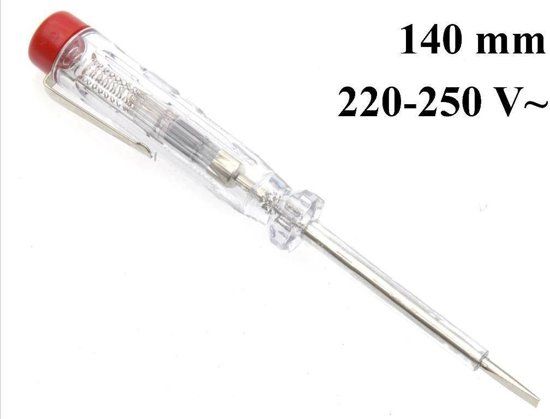 HOFFTECH Schroevendraaier spanningstester Spanningszoeker 14 cm 220 -250V