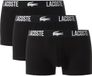 Lacoste Heren Boxershorts Trunks 3-Pack Zwart - Maat L
