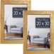 Zep Fotolijst - 2x stuks - goud - 23 x 33 x 2 cm - hout - geschikt voor een foto van 20 x 30 cm - staand/hangend