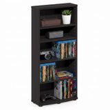 Furinno Jaya Opbergplanken, hout, espresso, eenheidsmaat | Open rek, verstelbare planken, dvd-kasten voor Blu-ray-cd-games, eenvoudige montage