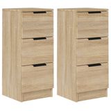 VidaXL Woonkamerdressoir Sonoma Eikenhout 30x30x70 cm