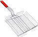 Elite BBQ rooster - grill mand - metaal/hout - 32x57x5 cm - vlees/vis/groente - barbecue braadrooster