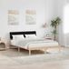 Maison Exclusive Cadre de lit Marron et Noir 150 x 200 cm Bois massif Pin