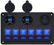 ProRide Schakelpaneel 12V voor Auto/Boot - USB Lader 4 Poorten met Schakelaar - 5V/2.4A - DS2114B - 6 Schakelaars