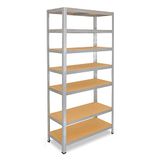 Shelfplaza HOME metalen stellingkast - 230x30x60 cm - verzinkt - 7 planken