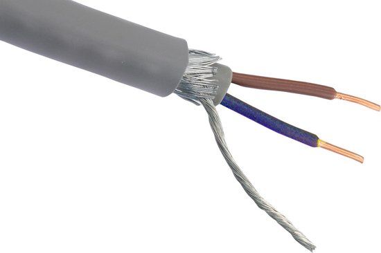 Q-Link Grondkabel XMvK-as - Buitenkabel - Installatiekabel ondergronds gebruik - 2 x 2.5 mm² - 100 meter - Grijs