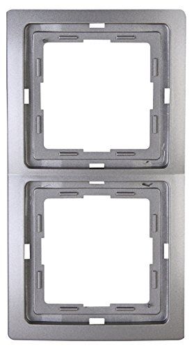 Kopp Afdekframe 2-voudig, platina, Venetië