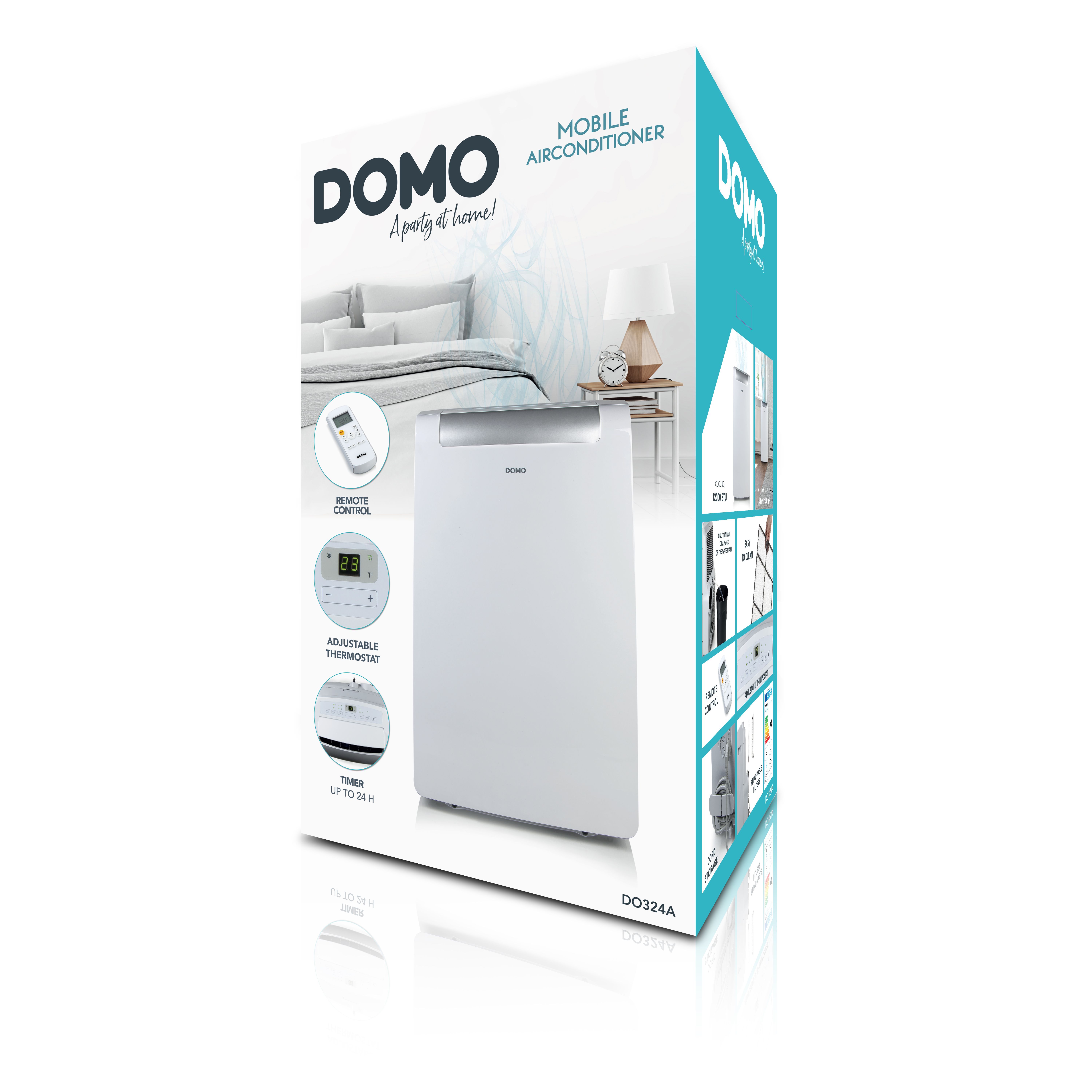 Domo DO324A Mobiele Airco - 12000 BTU - Wit