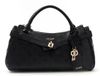 GUESS Ella Logo Girlfriend Satchel Handtas Zwart
