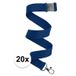 Merkloos / Sans marque Keycord/lanyard koord - 20x - donkerblauw - met sleutelhanger - 50 cm