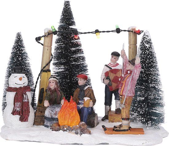 LuVille Kerstdorp Miniatuur Party op de Piste