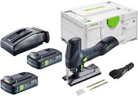 Festool PSC-E 18 EB-Basic accu pendelzaag 18 V 40 mm + 2x accu 4,0 Ah + oplader + Systainer