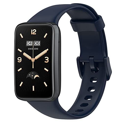 Strap-it siliconen bandje - donkerblauw - Geschikt voor Xiaomi Smart Band 7 Pro