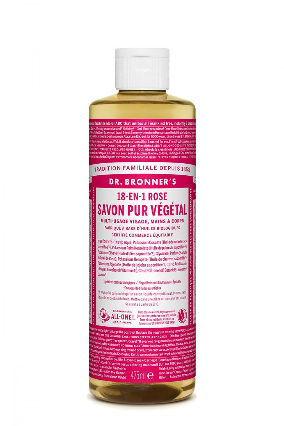 Dr. Bronner's Rose Liquid Soap 475ml