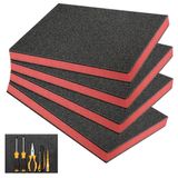 Merkloos Omgoods - Set van 4 Schuimplaten voor Gereedschapskisten 40 x 30 x 5 cm