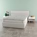 Italiaans Italian Bed Linen Aloë Vera gewatteerde matras met elastieken, 165 x 195 cm, wit