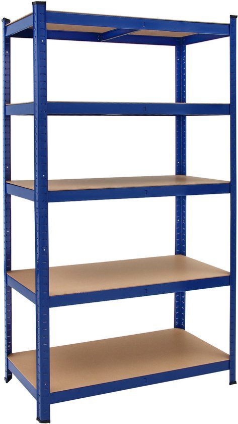 Monzana Metalen Opbergrek - 875kg - Blauw - Industrieel - 40x40x180cm