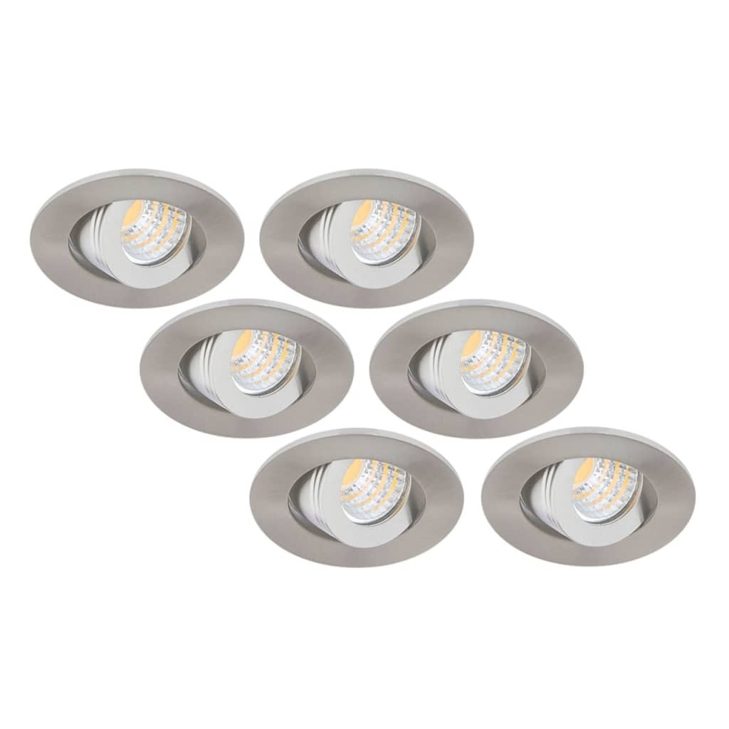 Groenovatie Inbouwspot LED 3W, Rond, Kantelbaar, Aluminium, Dimbaar, 6-Pack .