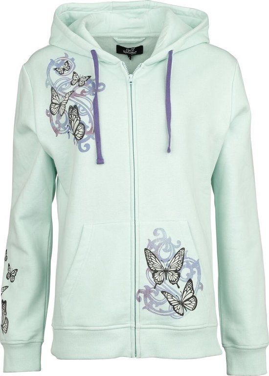 Full Volume by EMP Full Volume Mintgroene jas met capuchon en vlinders - Dames - XXL
