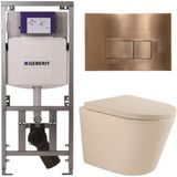 Geberit QeramiQ Dely Toiletset - Mat Beige
