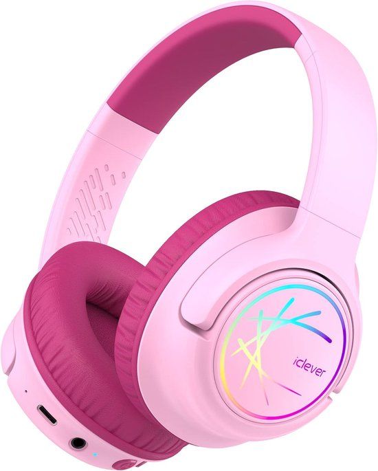 iClever BTH18 - Draadloze Kinderkoptelefoon - Bluetooth 5.3 - Roze