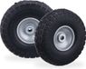 Merkloos Relaxdays 2x steekwagenwiel 4.1/3.5-4'', anti lek banden, 16 mm as, tot 150 kg, 260x85mm, rubber, zwart-grijs