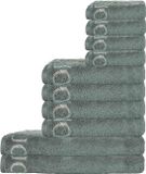 JOOP! Handdoek Classic 50x100 cm Katoen Pine Set van 10