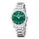 Lotus 19061/5 Polshorloge Dames Groene Wijzerplaat Zilverkleurig Staal