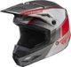 Fly Racing Kinetic Drift Casque, gris/rouge
