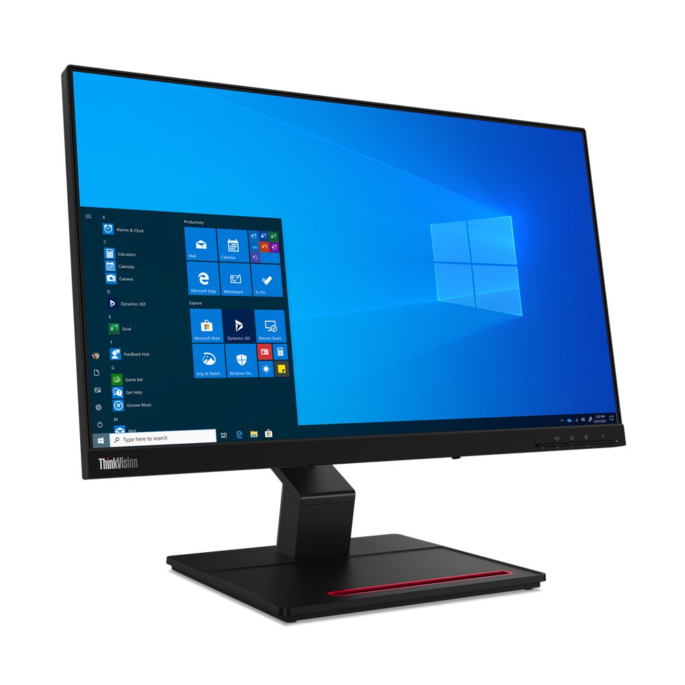 Lenovo ThinkVision T24t-20 - 23.8" Full HD Touchscreen Monitor - Capacitief - Zwart
